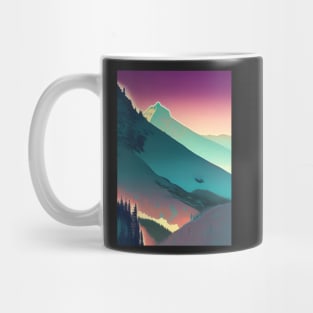 PURPLE AND GREEN TINGED MOUNTAIN VIEW Mug